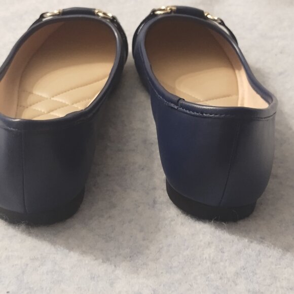 Aldo Navy Ballet Flat Shoes, Size 8.5 - Picture 3 of 4